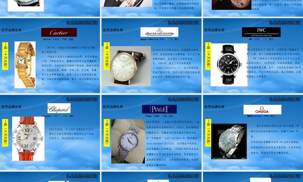 奢侈品品牌知识培训(ppt 60页)