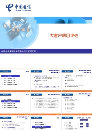 大客户项目评估