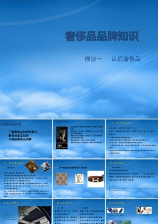 奢侈品品牌知识培训教材