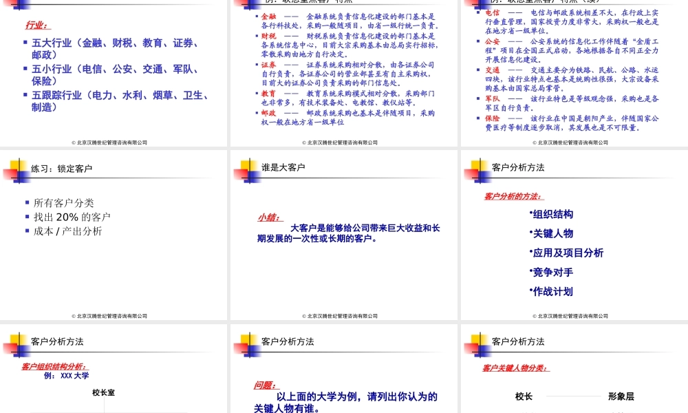 大客户销售技术（汉腾咨询)