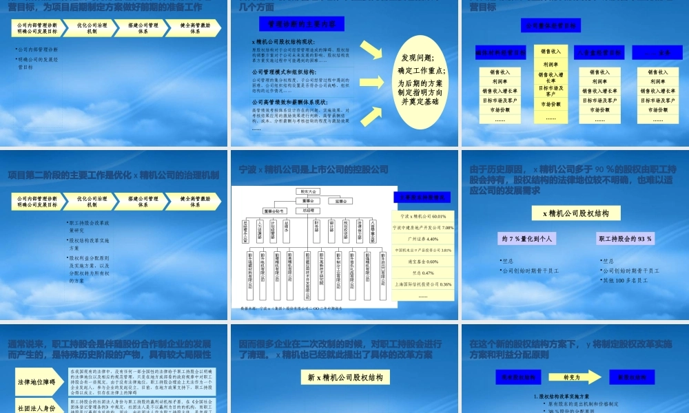 宁波X集团公司-管理机制的优化及提升项目建议书(详细版