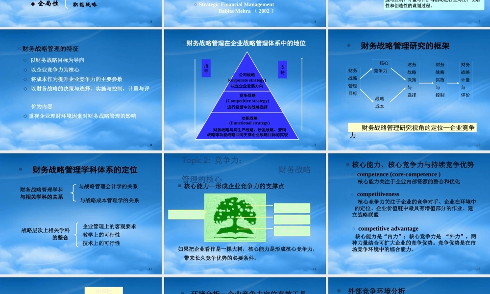 基于竞争力的财务战略管理研究分析