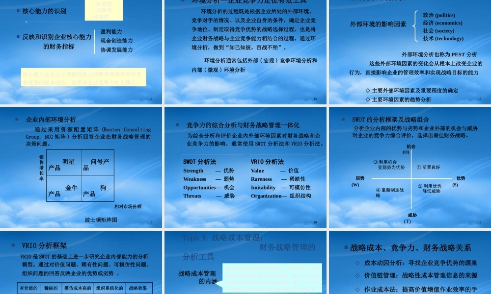 基于竞争力的财务战略管理研究分析