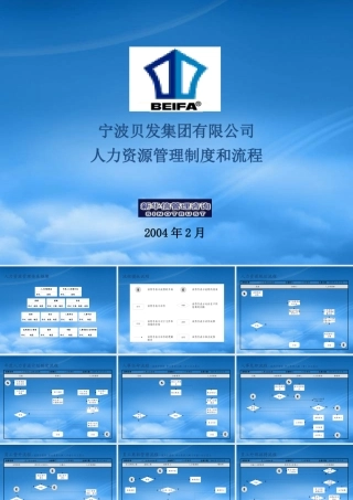 宁波贝发集团有限公司人力资源管理制度和流程V2