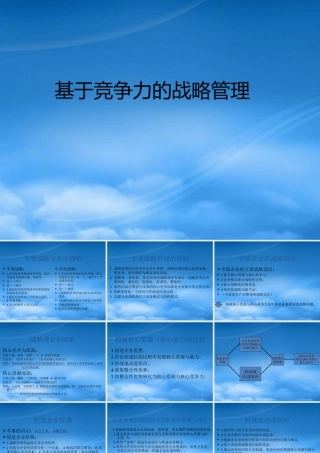 基于竞争力的战略管理