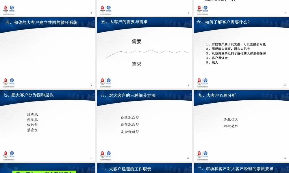 大客户营维策略与技巧