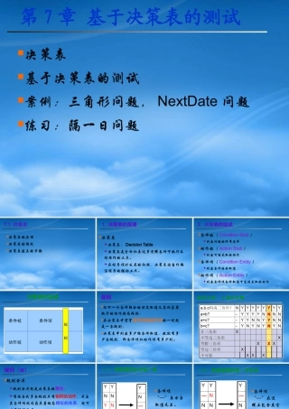基于决策表的测试课件