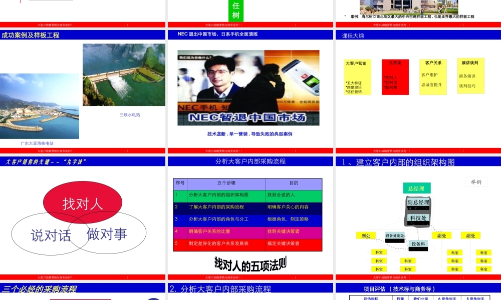 大客户战略营销与商务谈判教材
