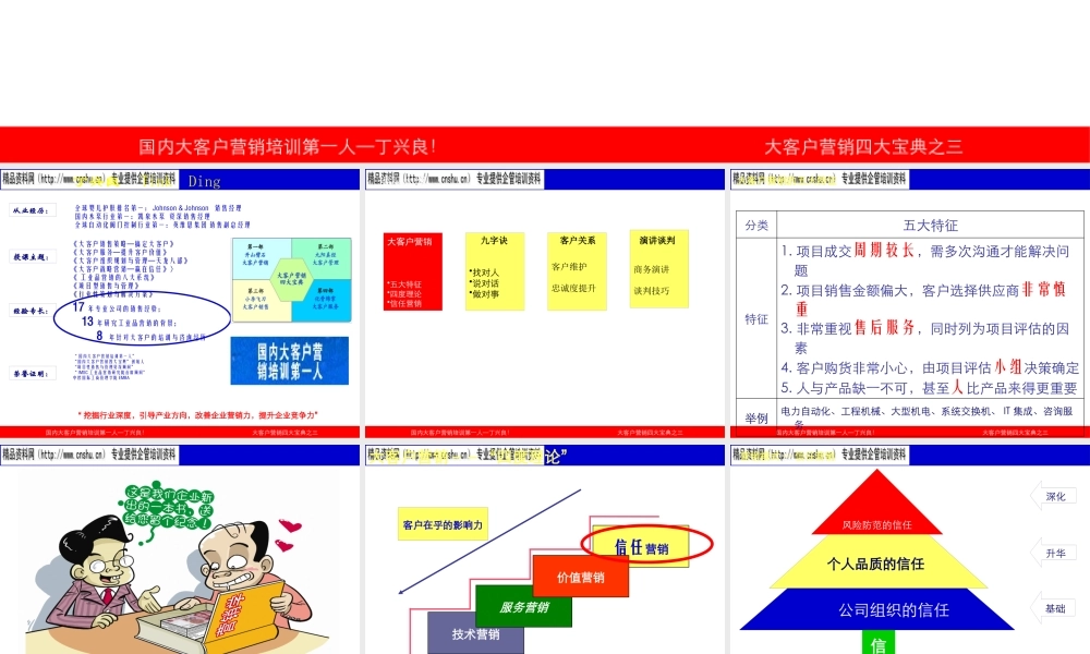 大客户战略营销与商务谈判培训资料