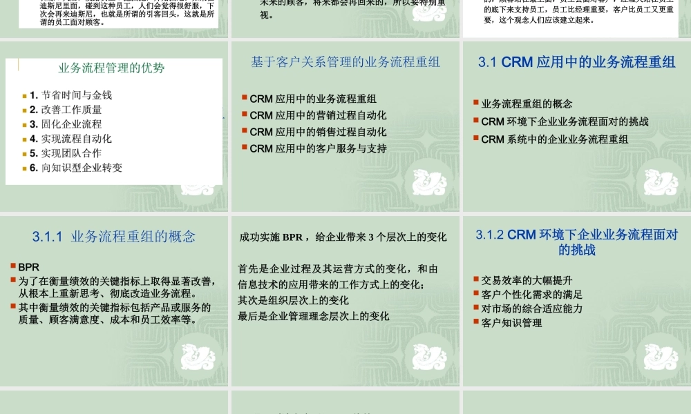 基于客户关系管理的业务流程重组