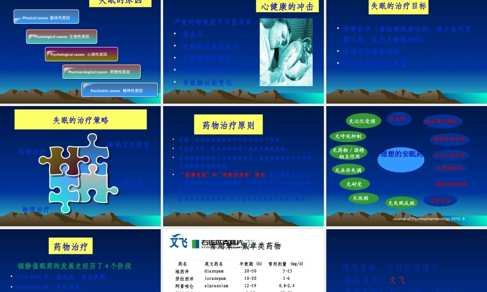 失眠的诊断与治疗