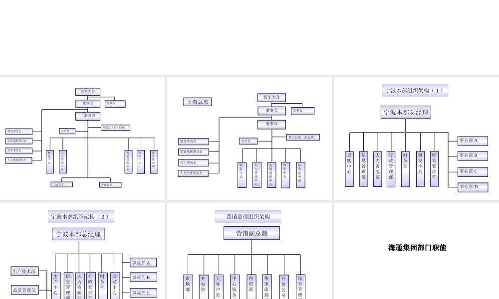 宁波海通集团组织架构重组方案(ppt 61) 