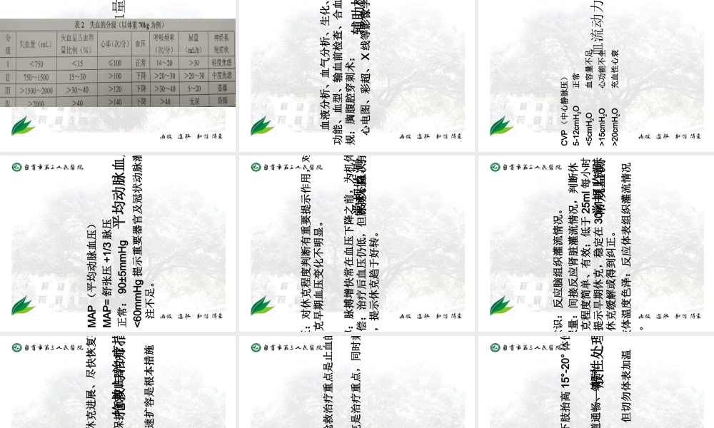 失血性休克的处理流程[1](PPT42页)