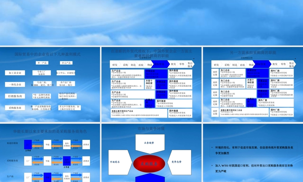 宁波华能国际贸易有限公司战略环境分析报告