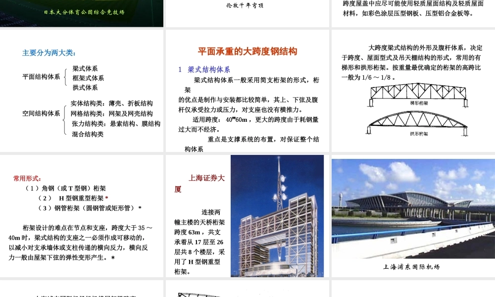 大跨建筑结构(设计要点)