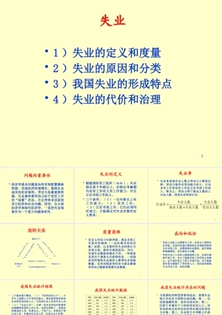 失业的定义度量和治理