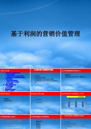 基于利润的营销价值管理