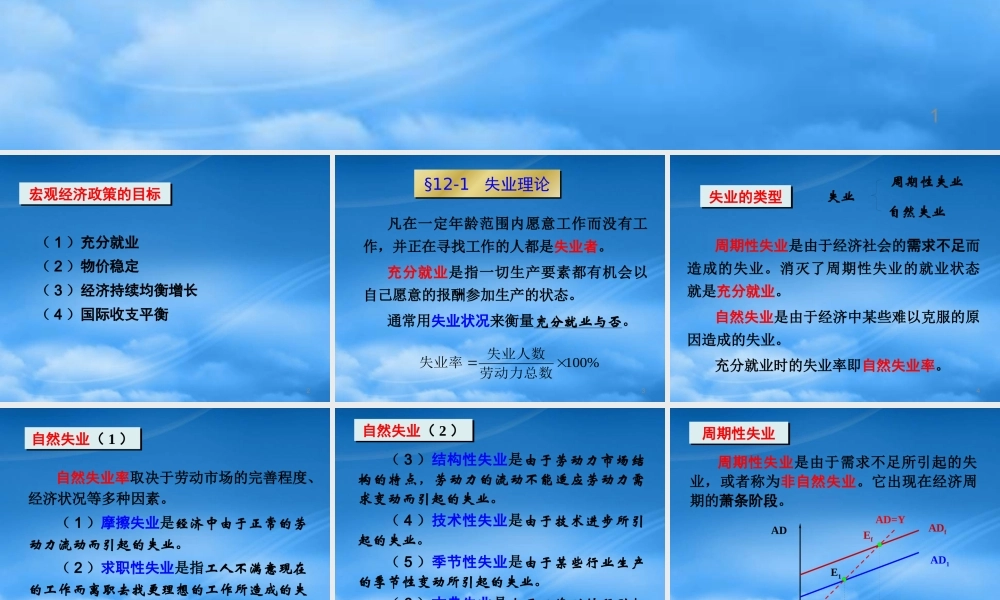 失业与通货膨胀论述