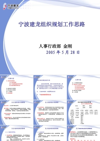 宁波建龙组织规划与组织发展