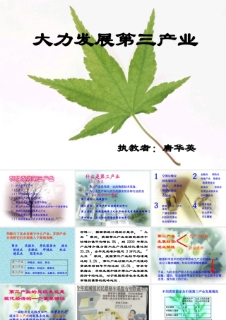 大力发展第三产业-PowerPoint演示文稿