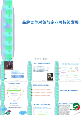 宁波民营企业家课程——品牌竞争对策与企业的可持续发展(PPT32)