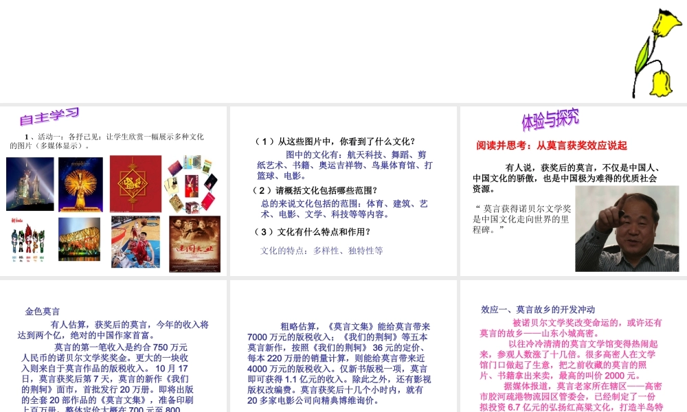 大力发展文化事业和文化产业讲义