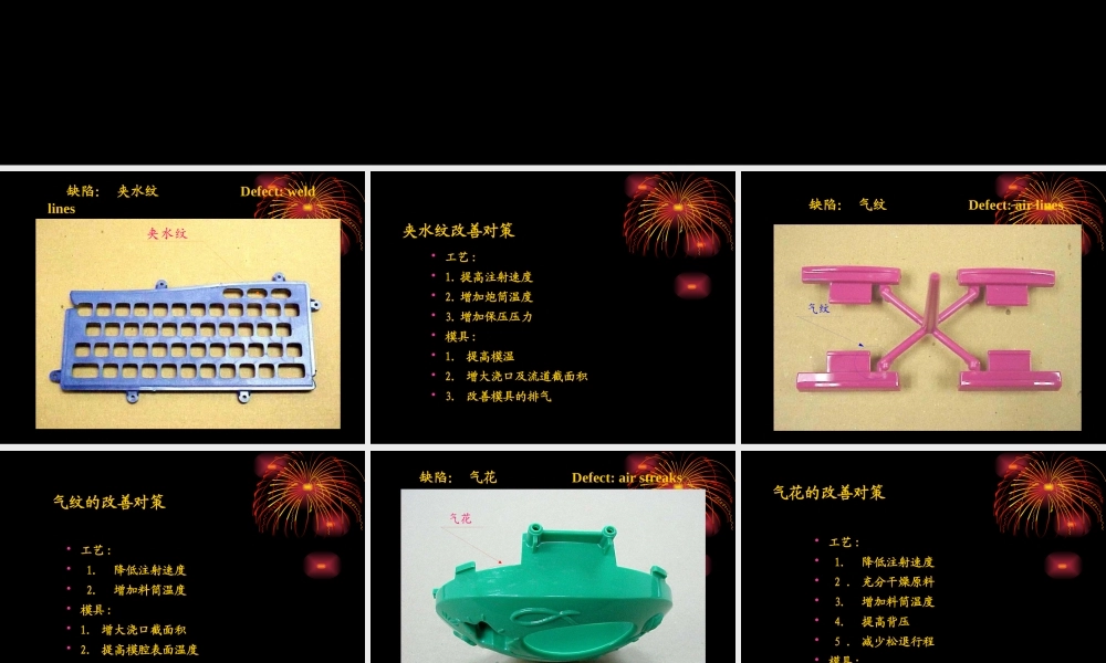 塑胶产品常见缺陷及改善办法(1)