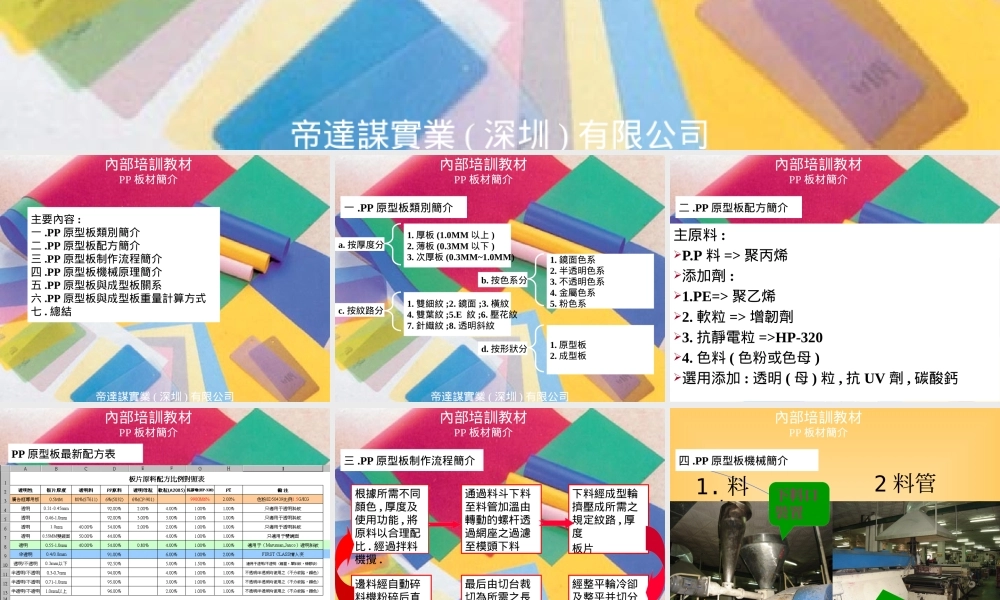 塑胶产品简介一