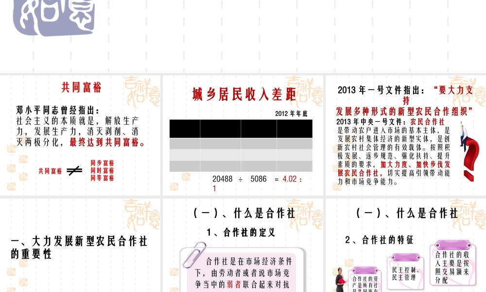 大力发展新型农民合作社实现共同富裕梦