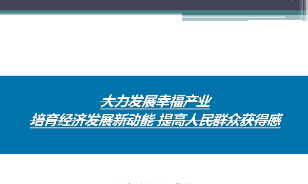大力发展幸福产业(PPT38页)
