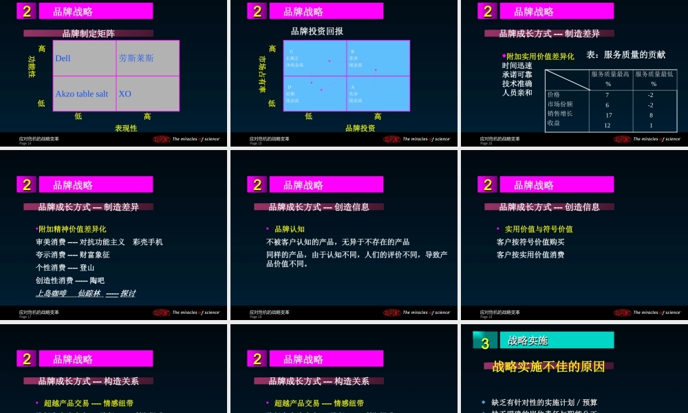 基于品牌的战略以及战略实施控制的步骤讲义