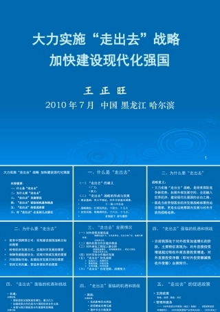 大力实施“走出去”战略加快建设现代化强国——