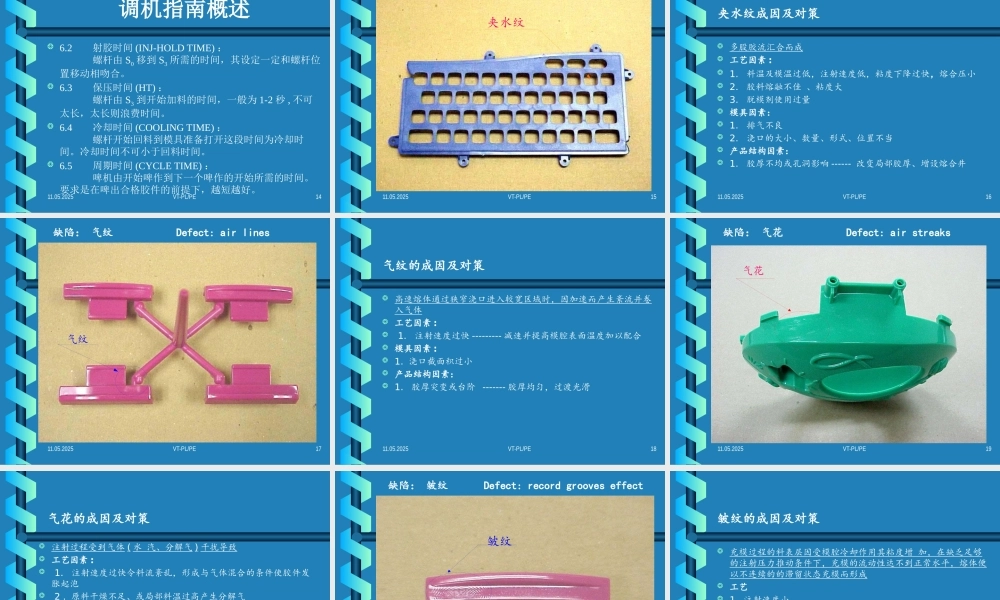 塑胶产品调机指南概述