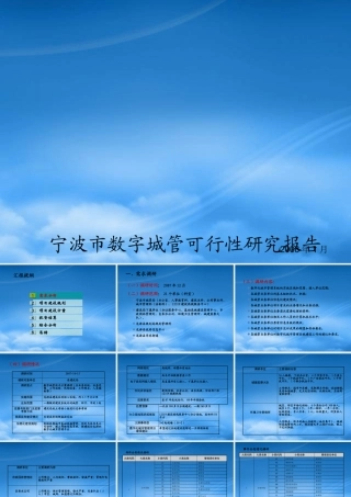 宁波市数字城管可行性研究报告汇报V10