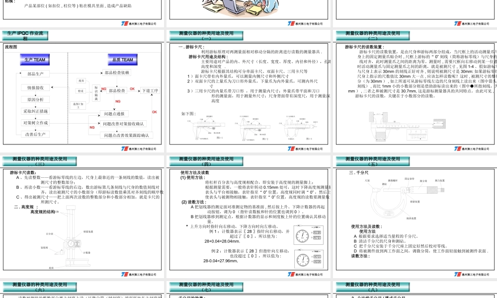 塑胶产品外观检查教育资