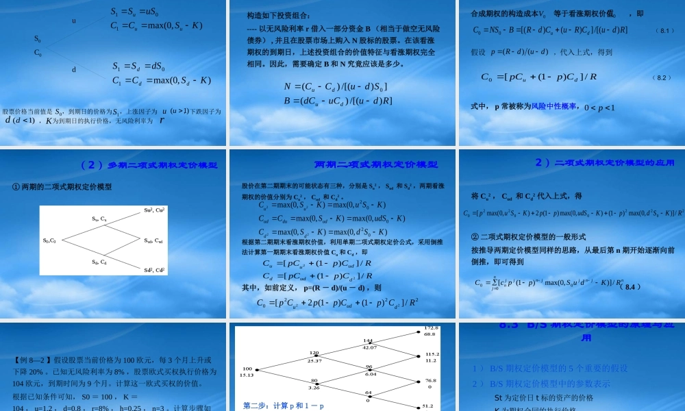 基于期权定价理论的企业价值评估教材