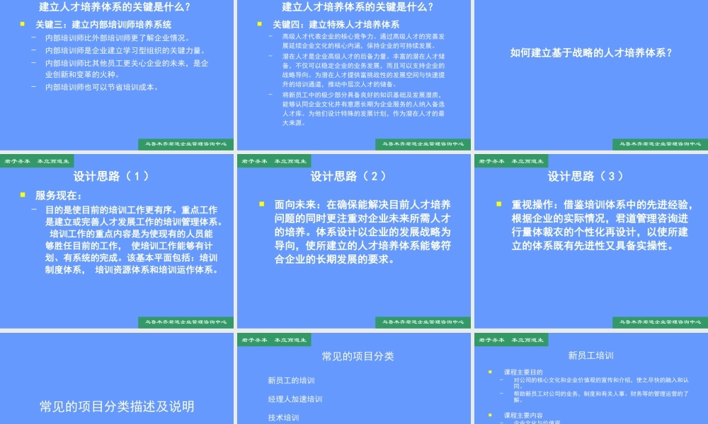 基于企业发展战略的人才培养体系项目建议书