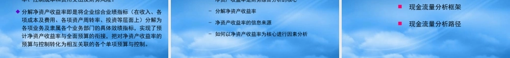 基于企业价值管理的财务分析