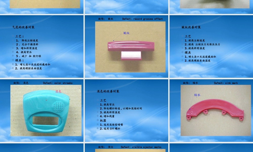 塑胶件常见缺陷及其改善对策