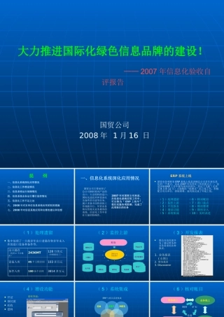 大力推进国际化绿色信息品牌的建设