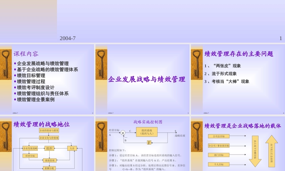 基于企业战略的绩效管理体系设计