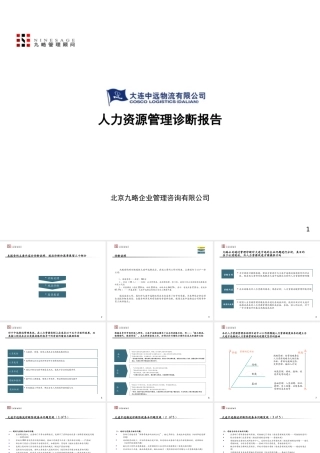 大连XX物流有限公司人力资源管理诊断报告