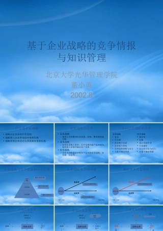 基于企业战略的竞争情报与知识管理