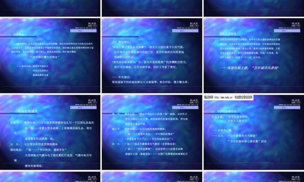 大连百年城阶段性广告推广企划案（PPT55）