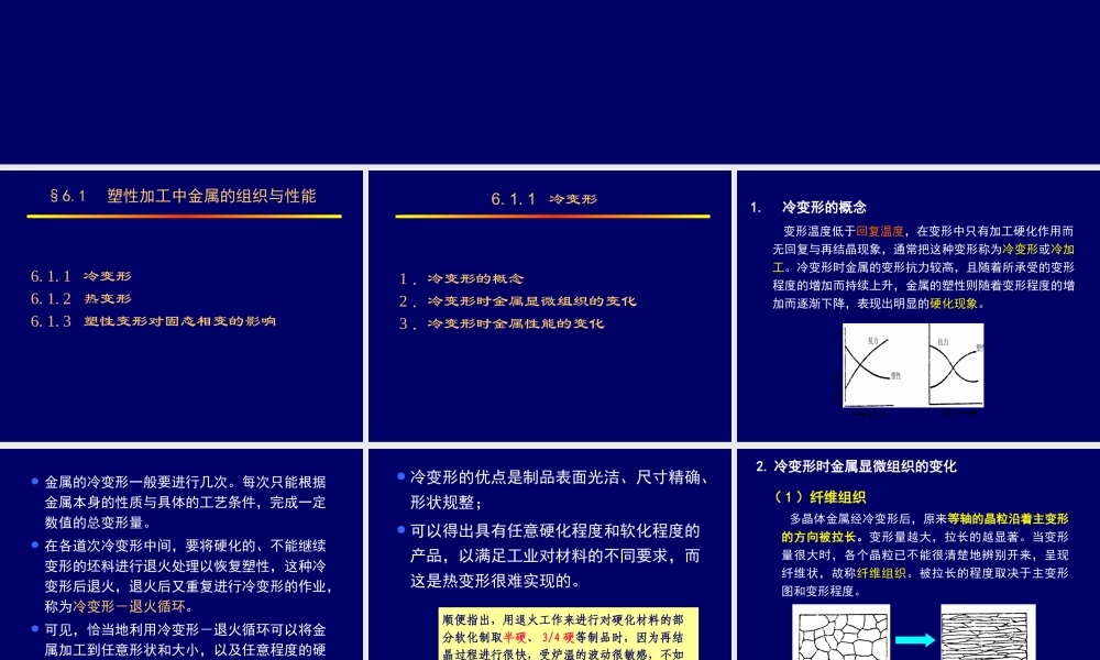 塑性加工过程的组织性能变化