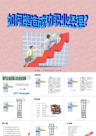 塑造成功职业经理讲义