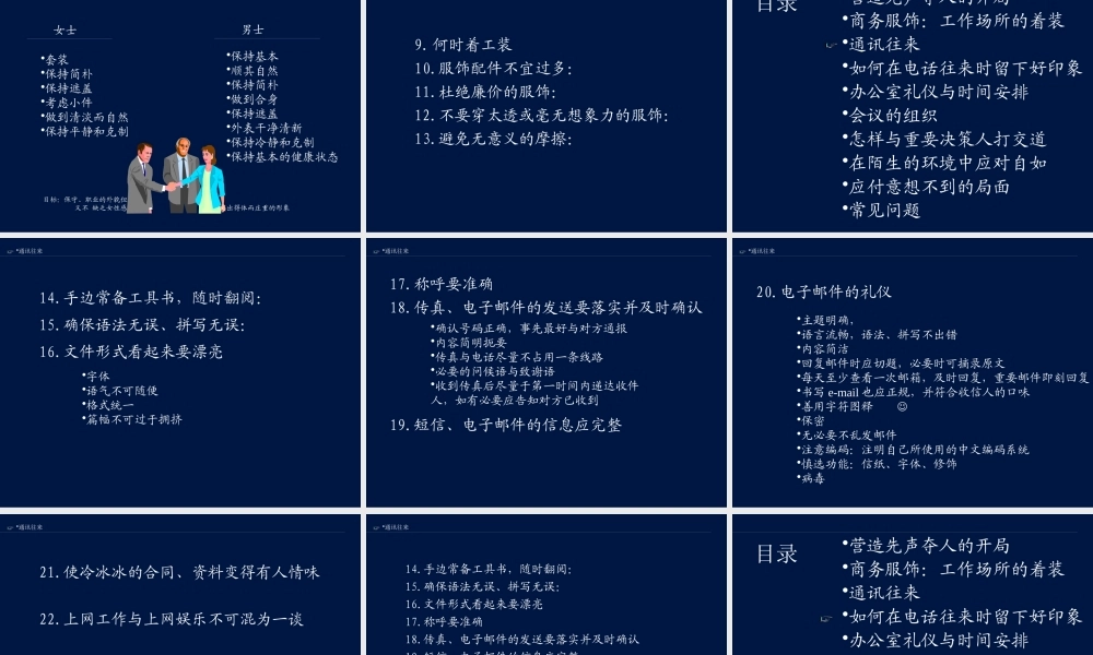 塑造成功职业形象礼仪课件