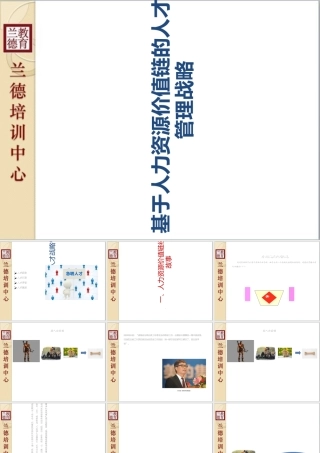 基于人力资源价值链的人才管理战略课件