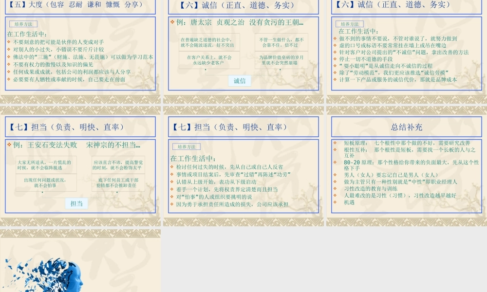 塑造管理者性格