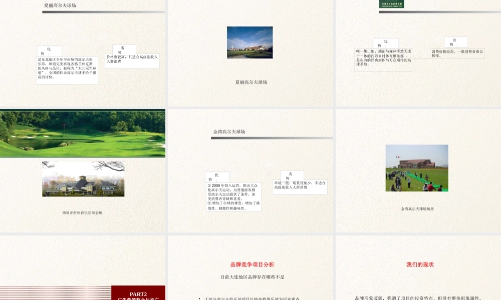 大连高尔夫休闲度假策划案